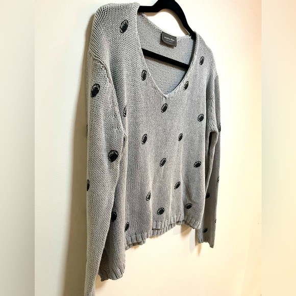 Wooden Ships Football Sweater size Small/Medium - Picture 3 of 7